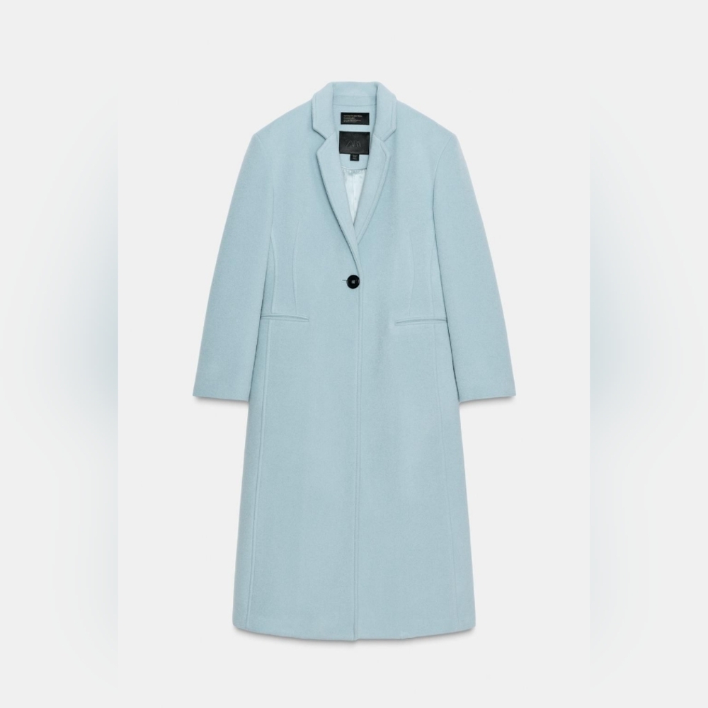 NWT ZARA FITTED WOOL BLEND COAT ZW COLLECTION SZ M